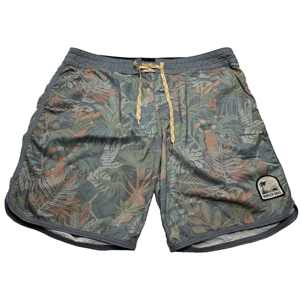 Men's Howler Brothers Stretch Bruja Boardshorts 8" Size 36 Glades